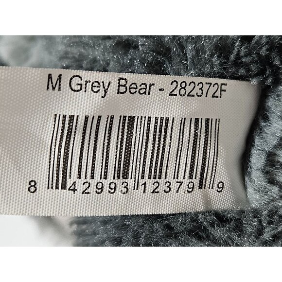 Walmart Valentines Day Grey Teddy Bear 13 inch Plush Pink Hearts Stuffed Animal - Picture 6 of 7